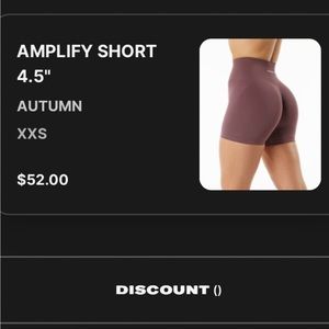Alphalete amplify shorts xxs new